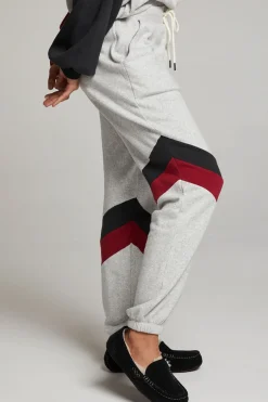 Women Chaser Brand Skull Fire Color Block Joggers