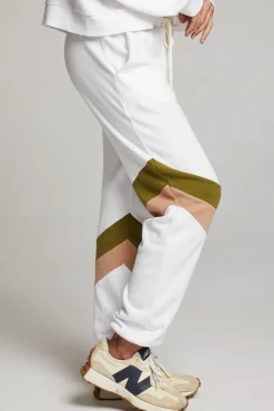 Women Chaser Brand Skull Sand Color Block Joggers