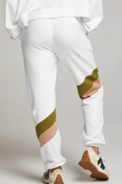 Women Chaser Brand Skull Sand Color Block Joggers