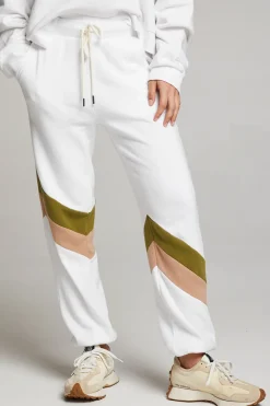 Women Chaser Brand Skull Sand Color Block Joggers