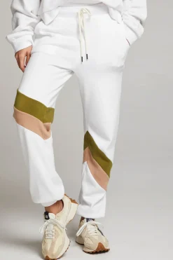 Women Chaser Brand Skull Sand Color Block Joggers