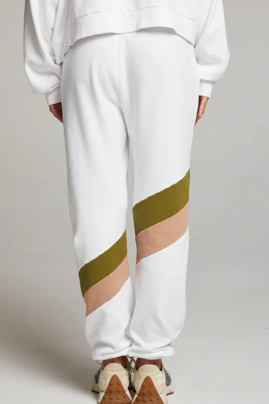 Women Chaser Brand Skull Sand Color Block Joggers