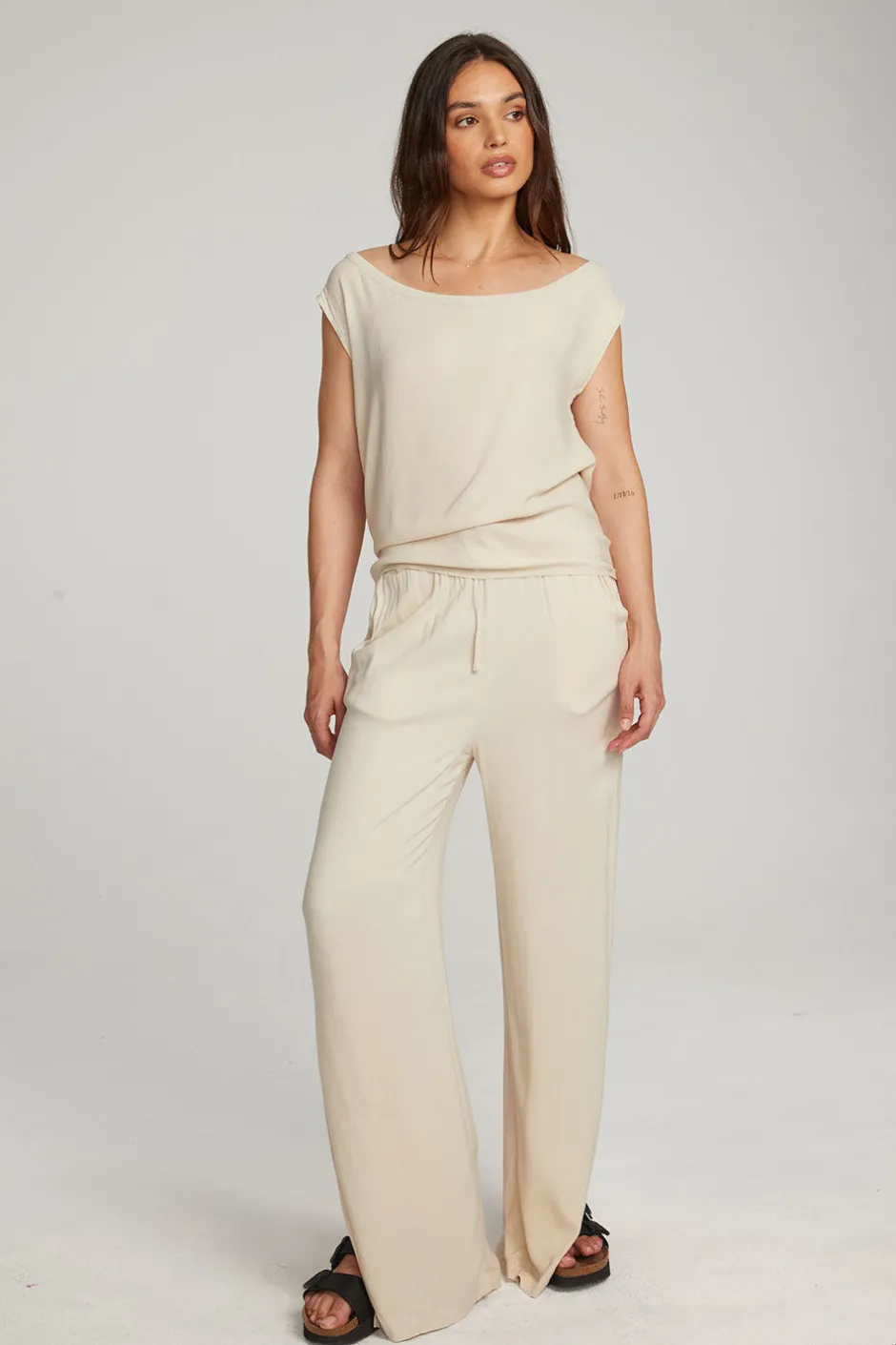 Women Chaser Brand Sleeveless Bark Dolman Tee