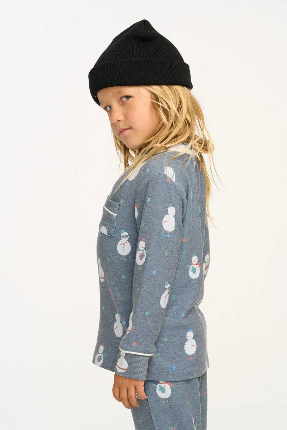 Kids/BOY Chaser Brand Snowman Fun Long Sleeve Pocket Shirt