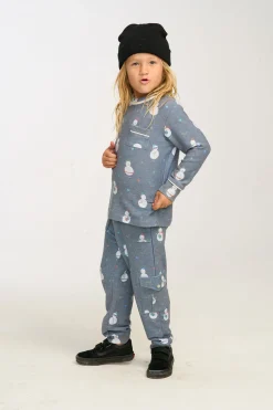 Kids/BOY Chaser Brand Snowman Fun Long Sleeve Pocket Shirt