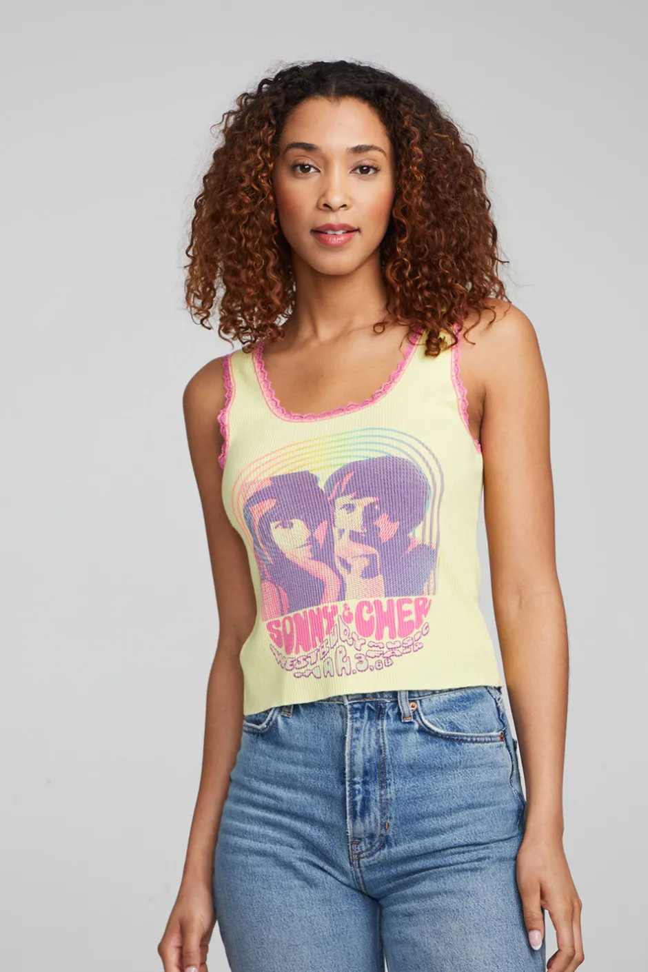Women Chaser Brand Sonny & Cher "Westbury Music Fair" Tank Top