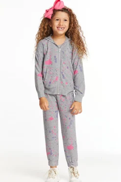 Kids Chaser Brand Splatter Paint Girls Pants