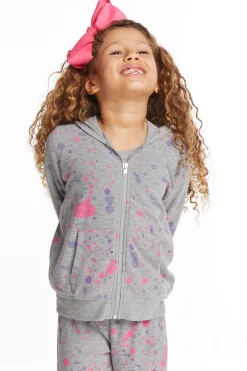 Kids Chaser Brand Splatter Paint Zip-up Hoodie