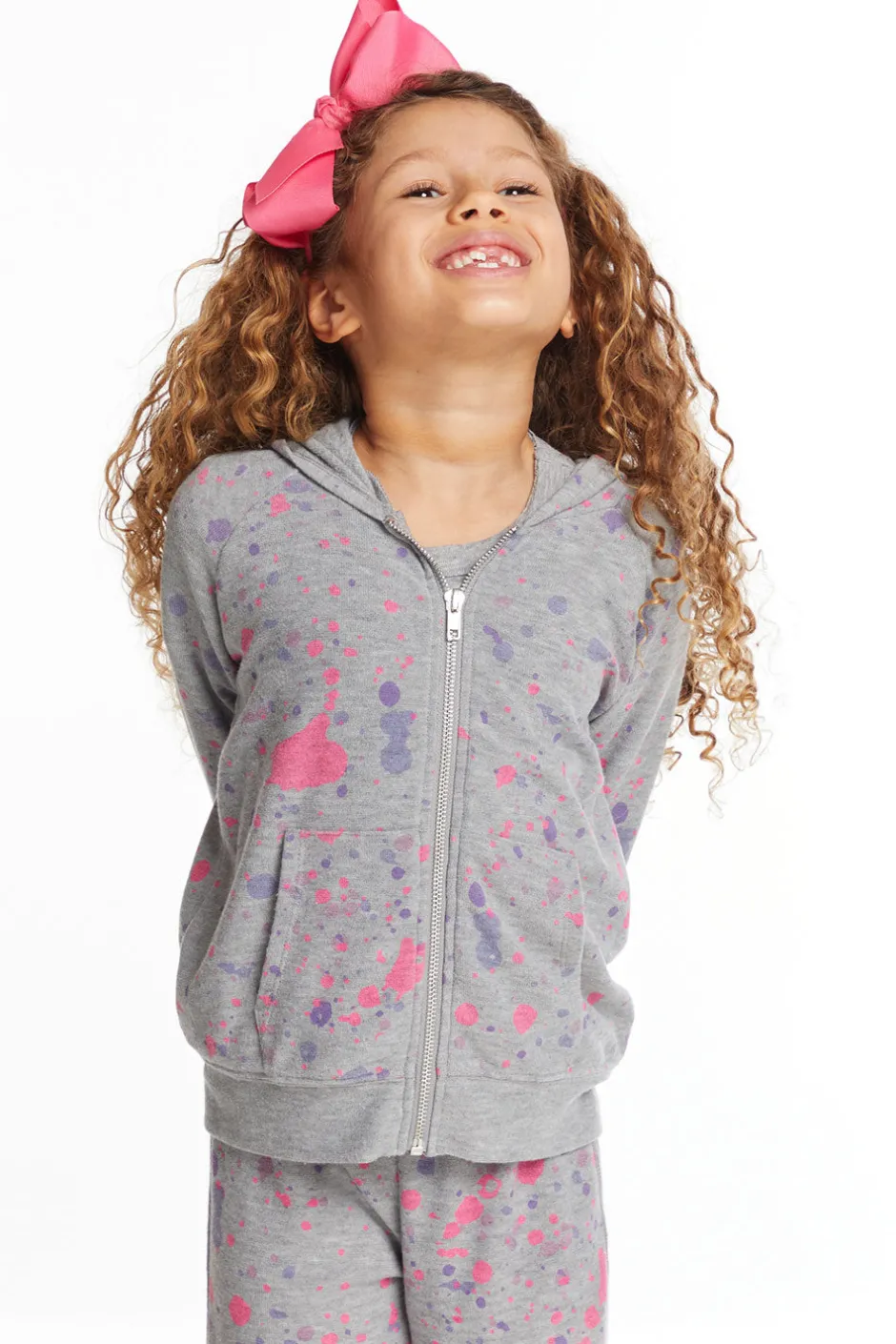 Kids Chaser Brand Splatter Paint Zip-up Hoodie