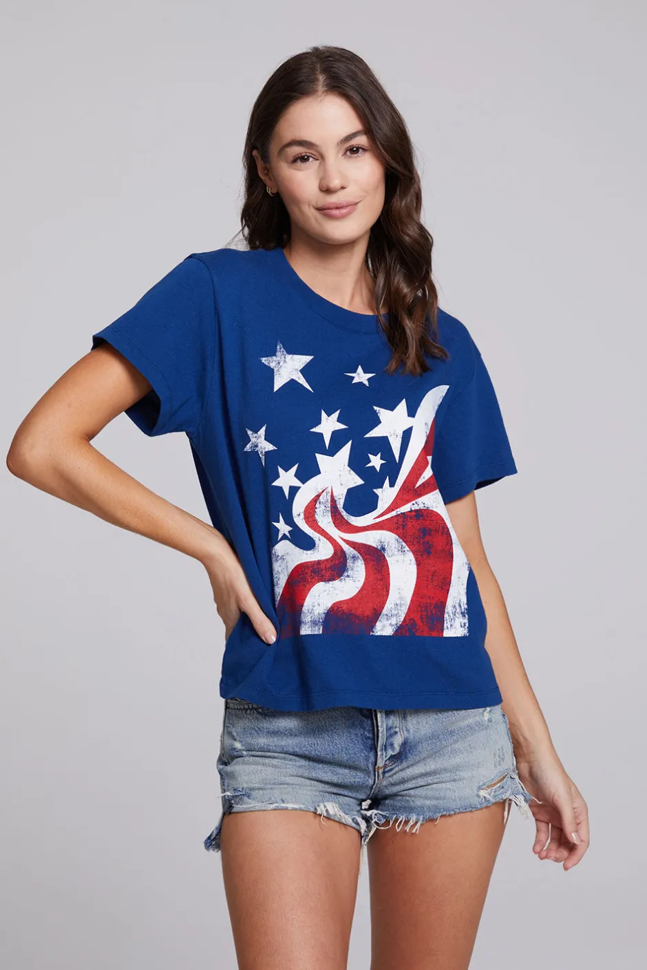 Women Chaser Brand Stars & Stripes Tee