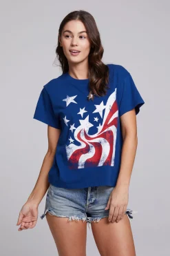 Women Chaser Brand Stars & Stripes Tee
