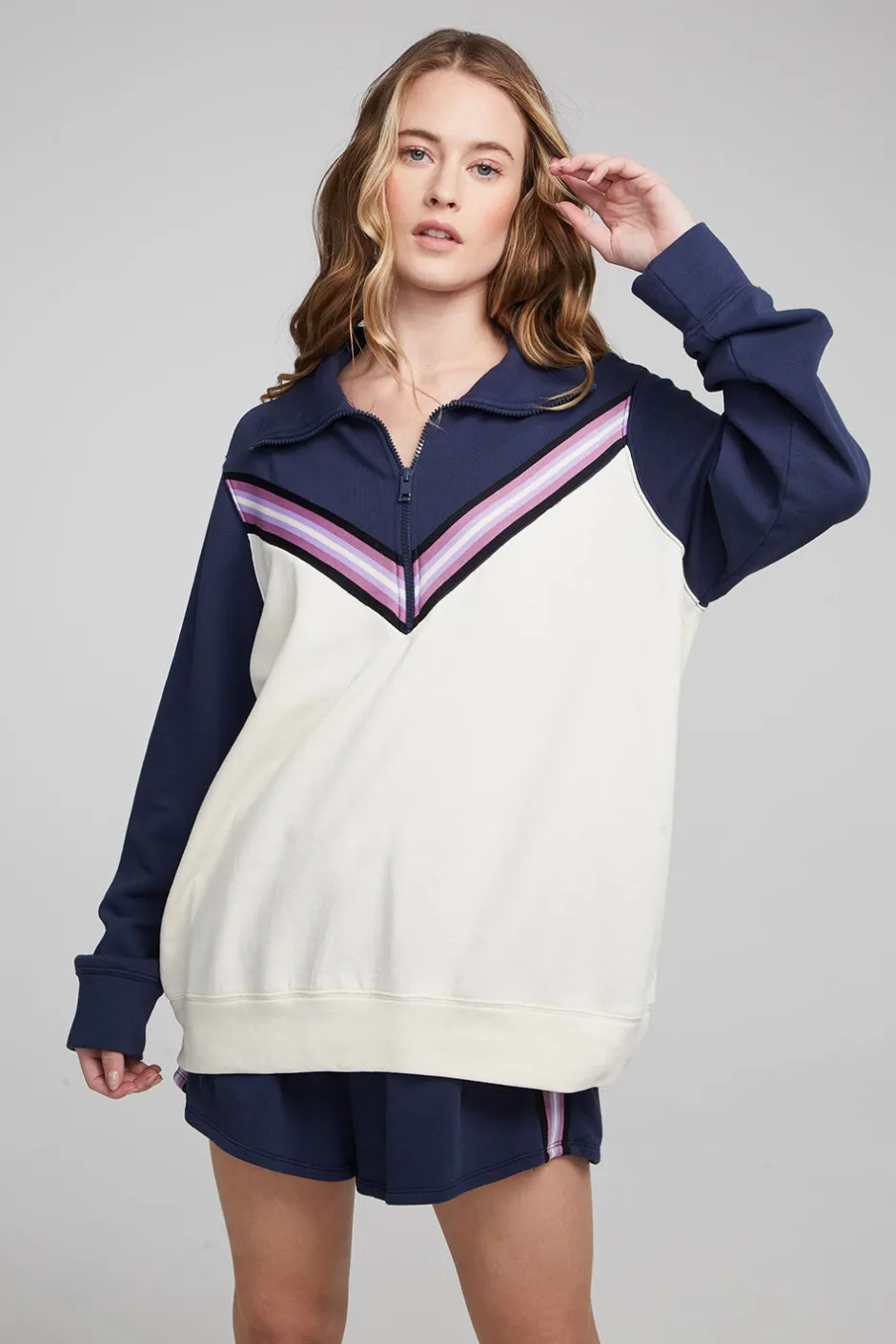Women Chaser Brand Stevie Almond Mood Indigo Pullover