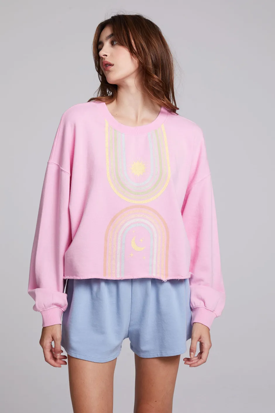 Women Chaser Brand Sun & Moon Rays Zodiac Pullover
