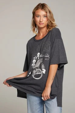 Women Chaser Brand Sun Records Elvis Oversized Tee
