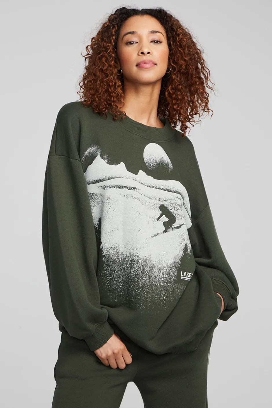 Women Chaser Brand Tahoe Ski Slope Zuma Cotton Pullover