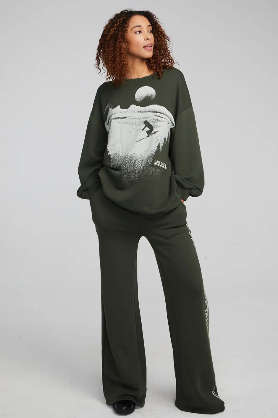 Women Chaser Brand Tahoe Ski Slope Zuma Cotton Pullover