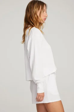 Women Chaser Brand Thayne White Long Sleeve