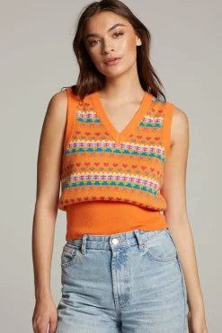 Women Chaser Brand The Beatles Retro Tank Sweater
