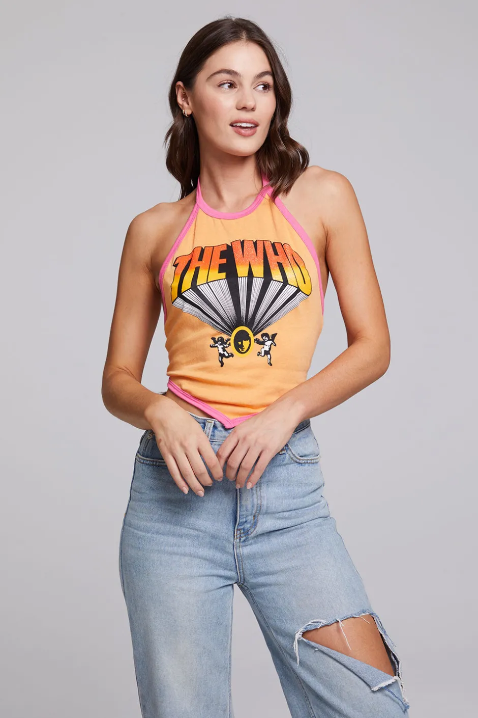 Women Chaser Brand The Who Keith Moon Wallflower Halter Top