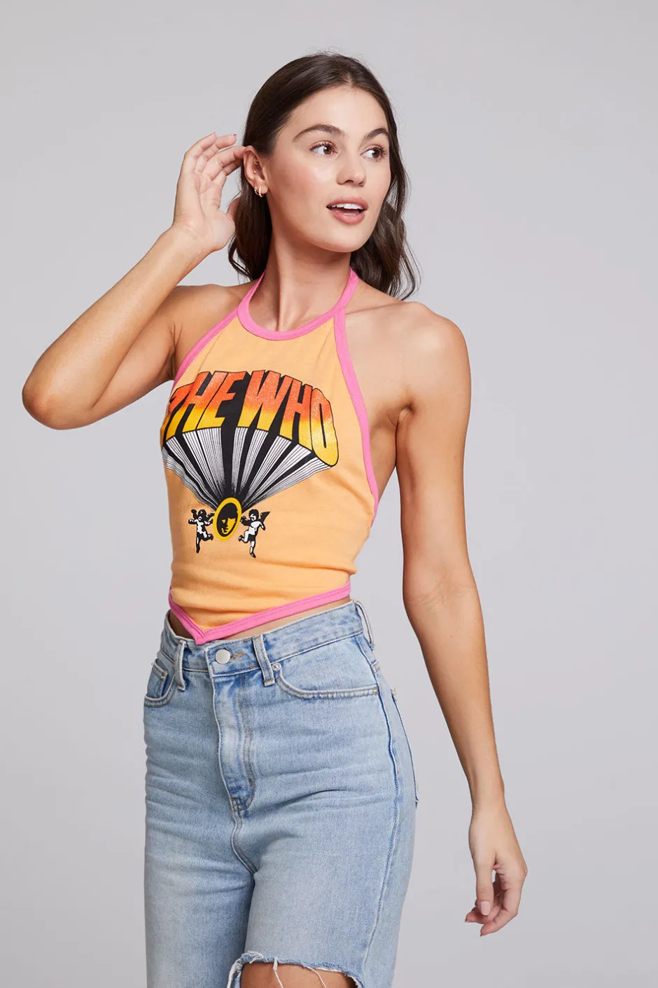Women Chaser Brand The Who Keith Moon Wallflower Halter Top