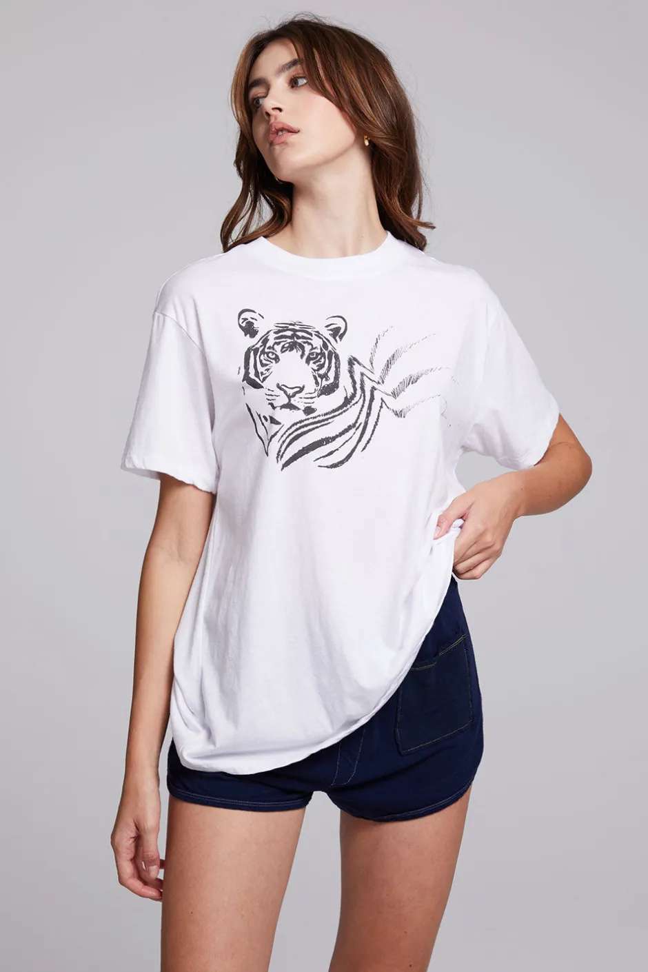 Women Chaser Brand Tiger Sketch Tee