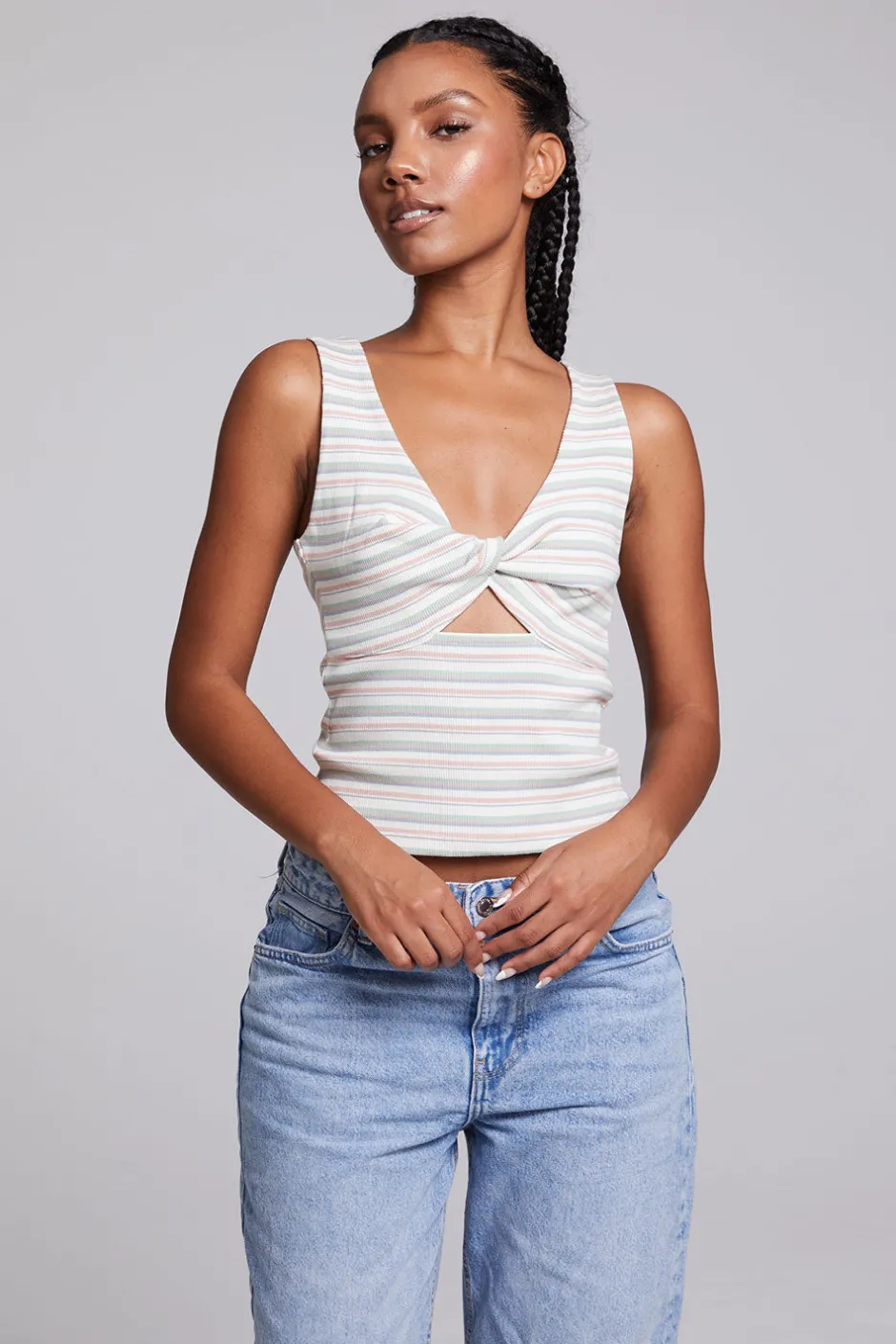Women Chaser Brand Tramonti Como Stripe Tank Top
