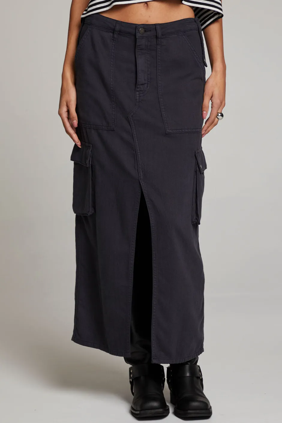 Women Chaser Brand Tri Licorice Maxi Skirt