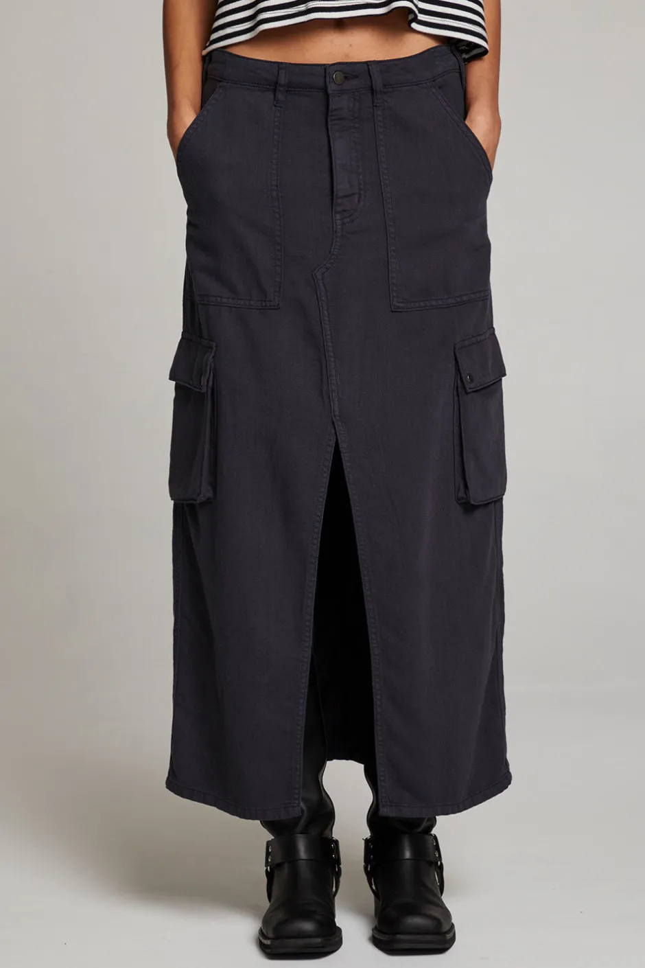 Women Chaser Brand Tri Licorice Maxi Skirt