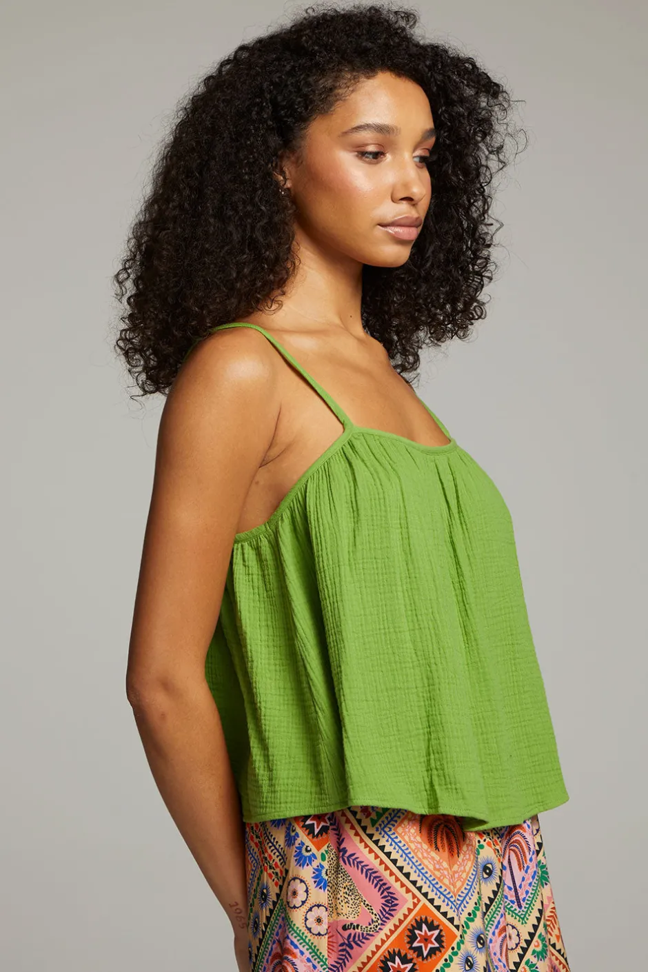 Women Chaser Brand Tropical Piquant Green Top