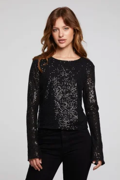Women Chaser Brand Union Licorice Long Sleeve
