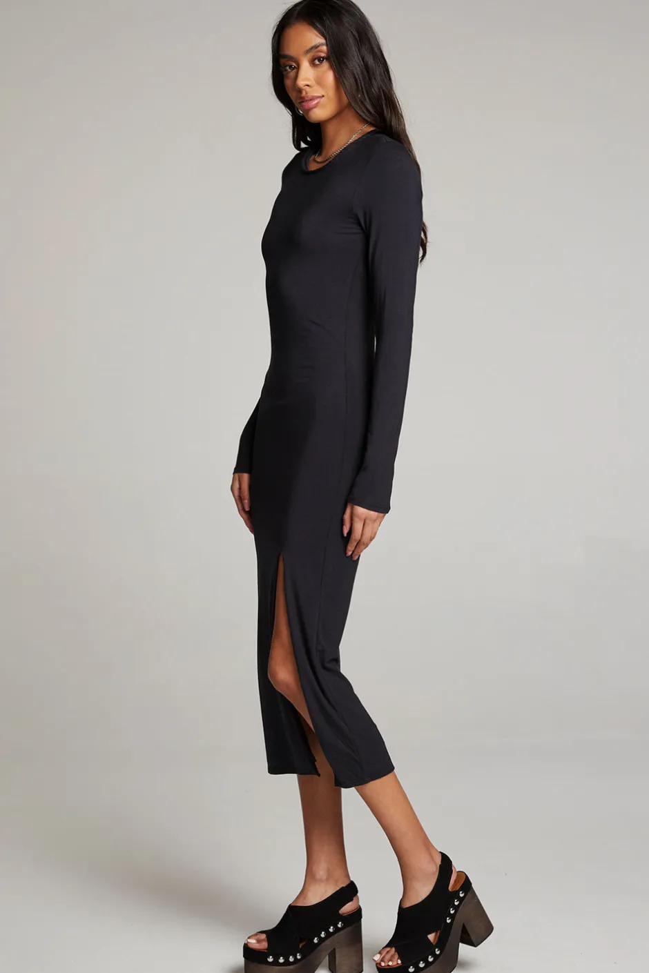 Women Chaser Brand Vedaa Licorice Midi Dress