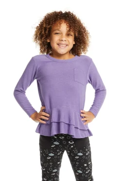 Kids Chaser Brand Veronica Purple Long Sleeve Tee