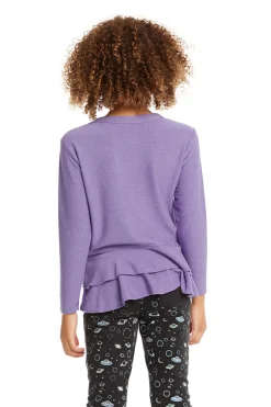 Kids Chaser Brand Veronica Purple Long Sleeve Tee