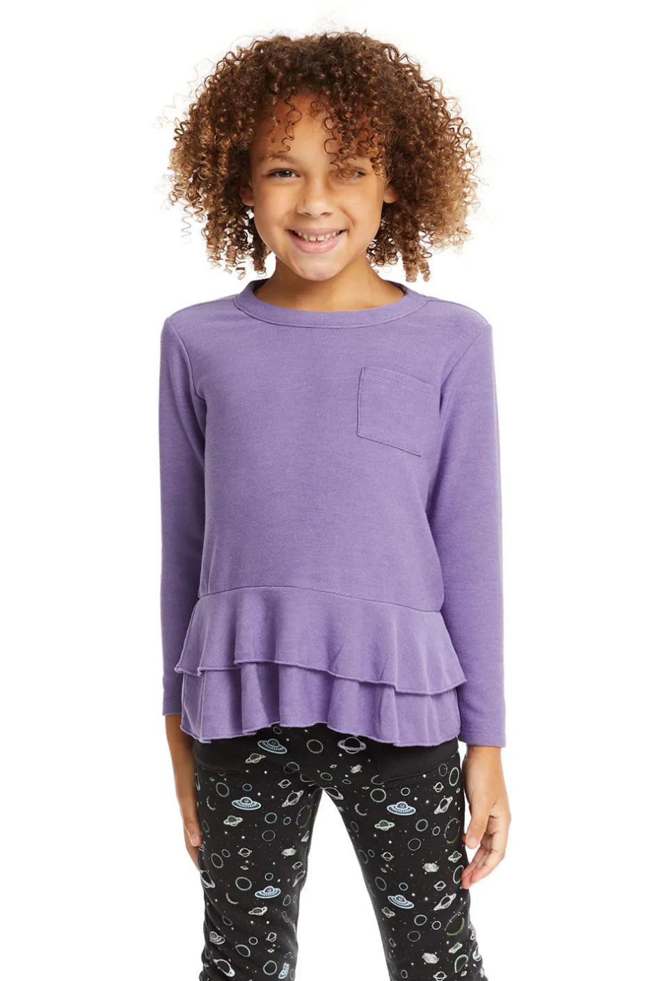 Kids Chaser Brand Veronica Purple Long Sleeve Tee