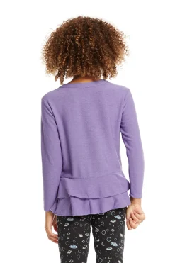 Kids Chaser Brand Veronica Purple Long Sleeve Tee