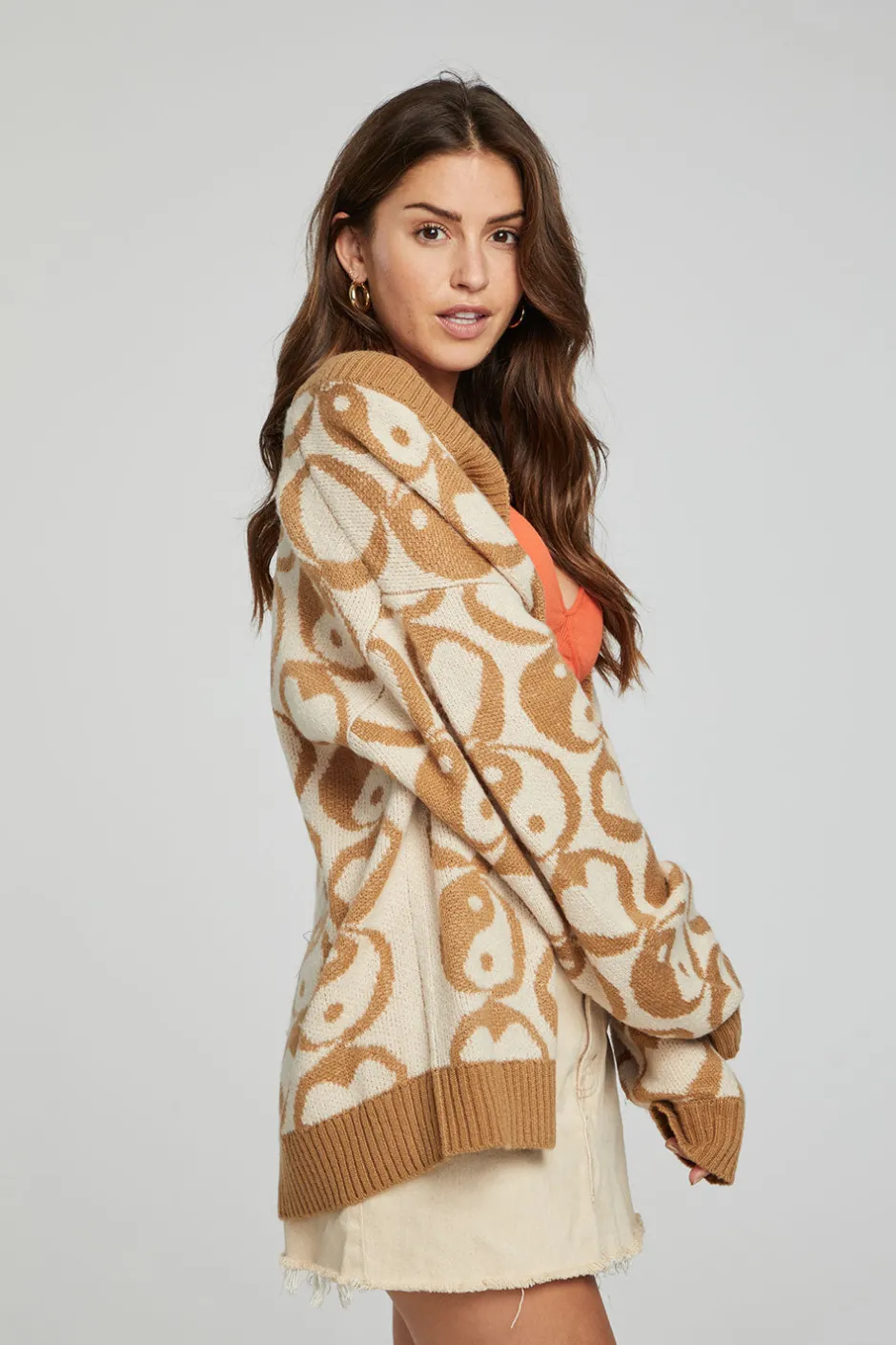 Women Chaser Brand Vibe Cardigan - Latte