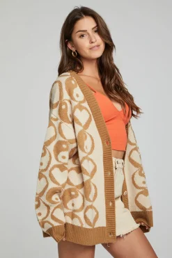 Women Chaser Brand Vibe Cardigan - Latte