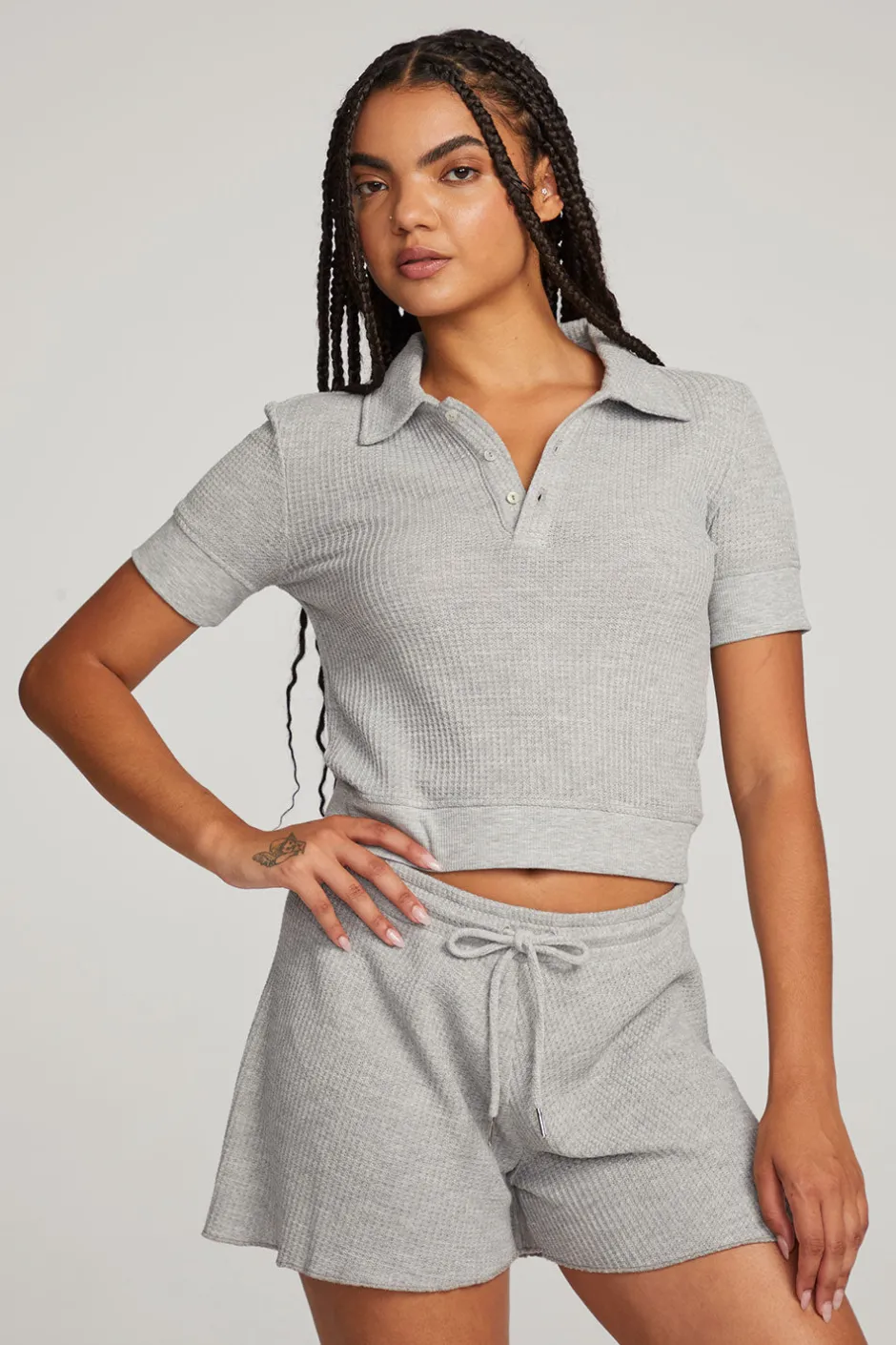 Women Chaser Brand Victoria Grey Marl Pullover