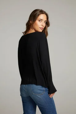 Women Chaser Brand Warren Licorice Blouse