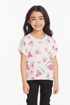 Kids Chaser Brand Watermelon Lips Girls Tee