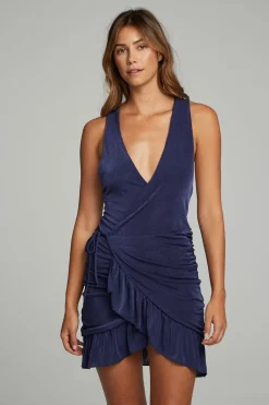 Women Chaser Brand Westside Mini Dress - Dark Denim