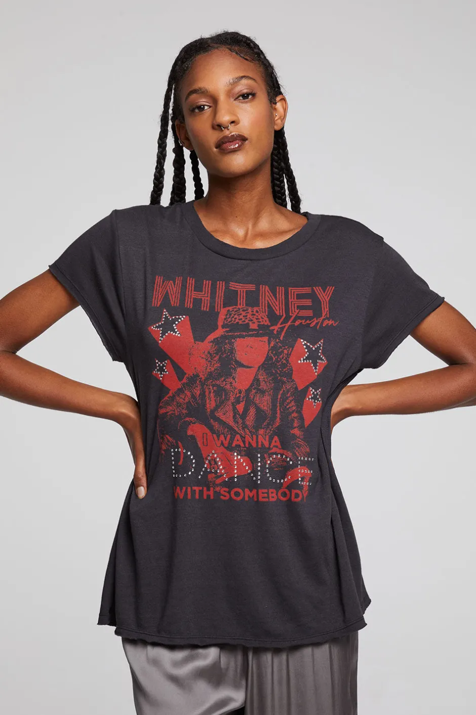 Women Chaser Brand Whitney Houston I Wanna Dance With Somebody Tee
