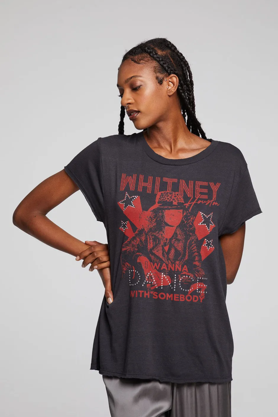 Women Chaser Brand Whitney Houston I Wanna Dance With Somebody Tee