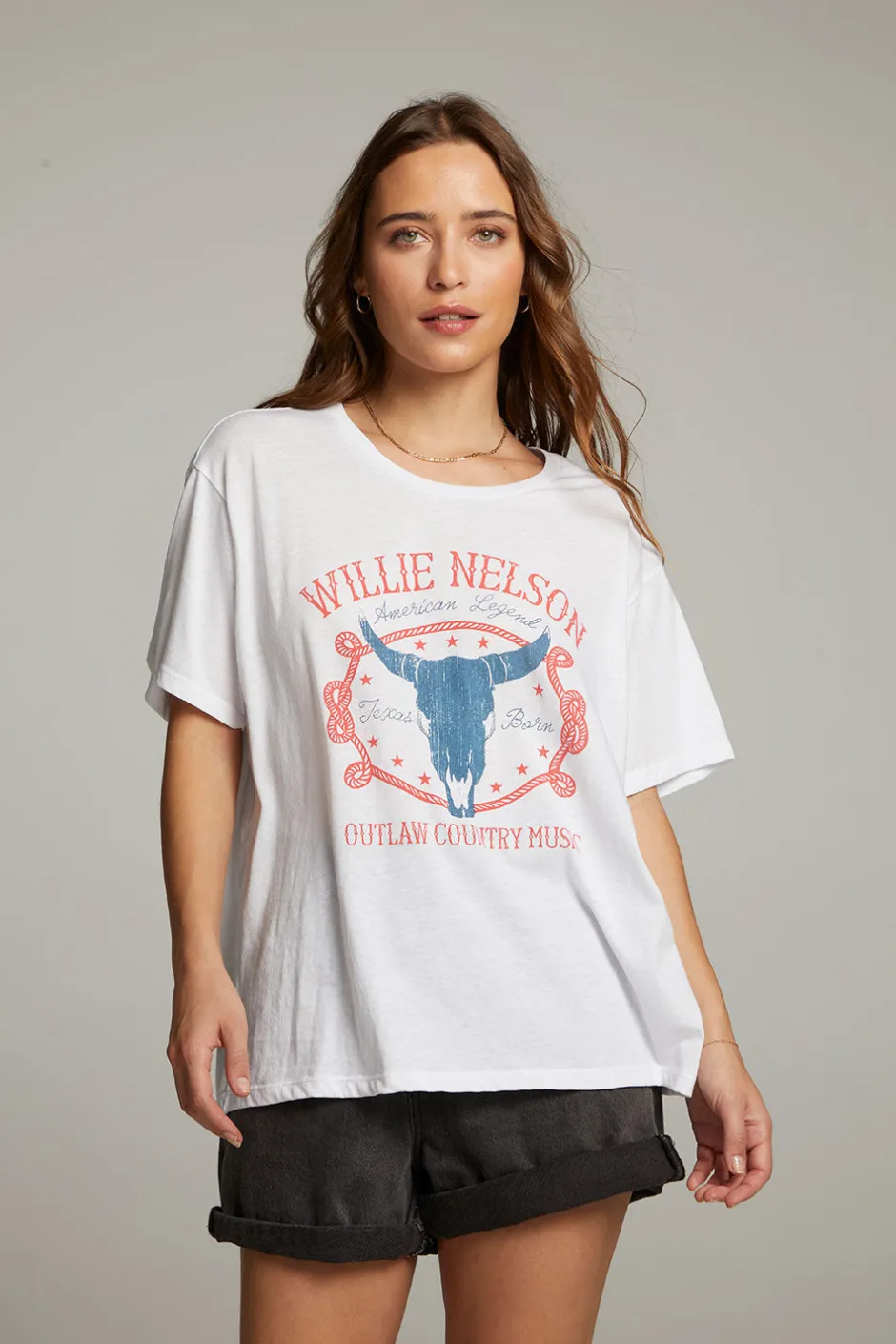 Women Chaser Brand Willie Nelson American Legend Tee
