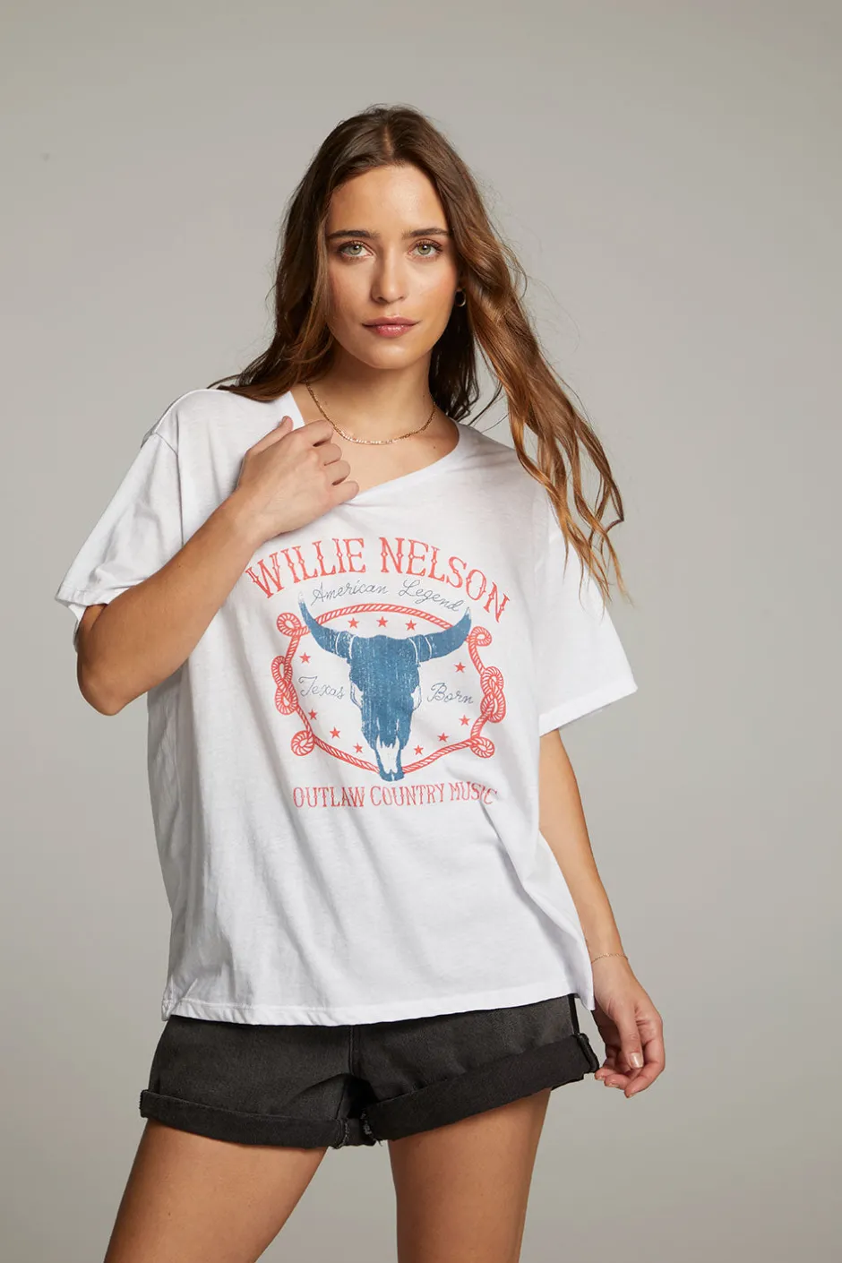 Women Chaser Brand Willie Nelson American Legend Tee