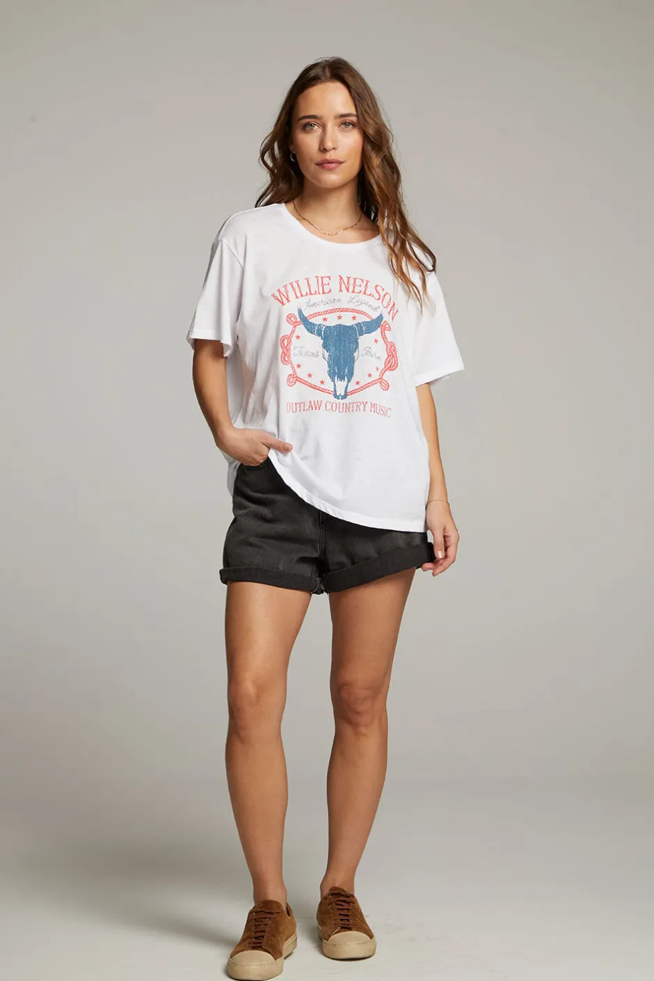 Women Chaser Brand Willie Nelson American Legend Tee