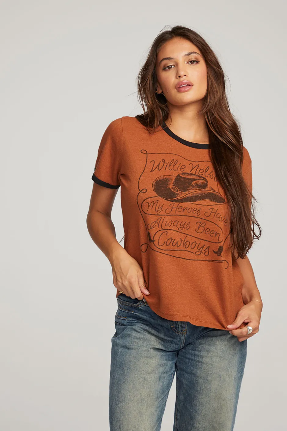 Women Chaser Brand Willie Nelson Cowboys Tee