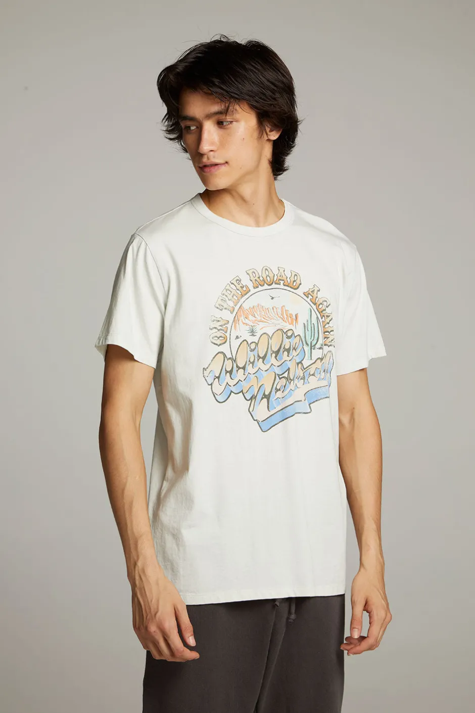 Women Chaser Brand Willie Nelson On The Road Again Crew Neck Tee