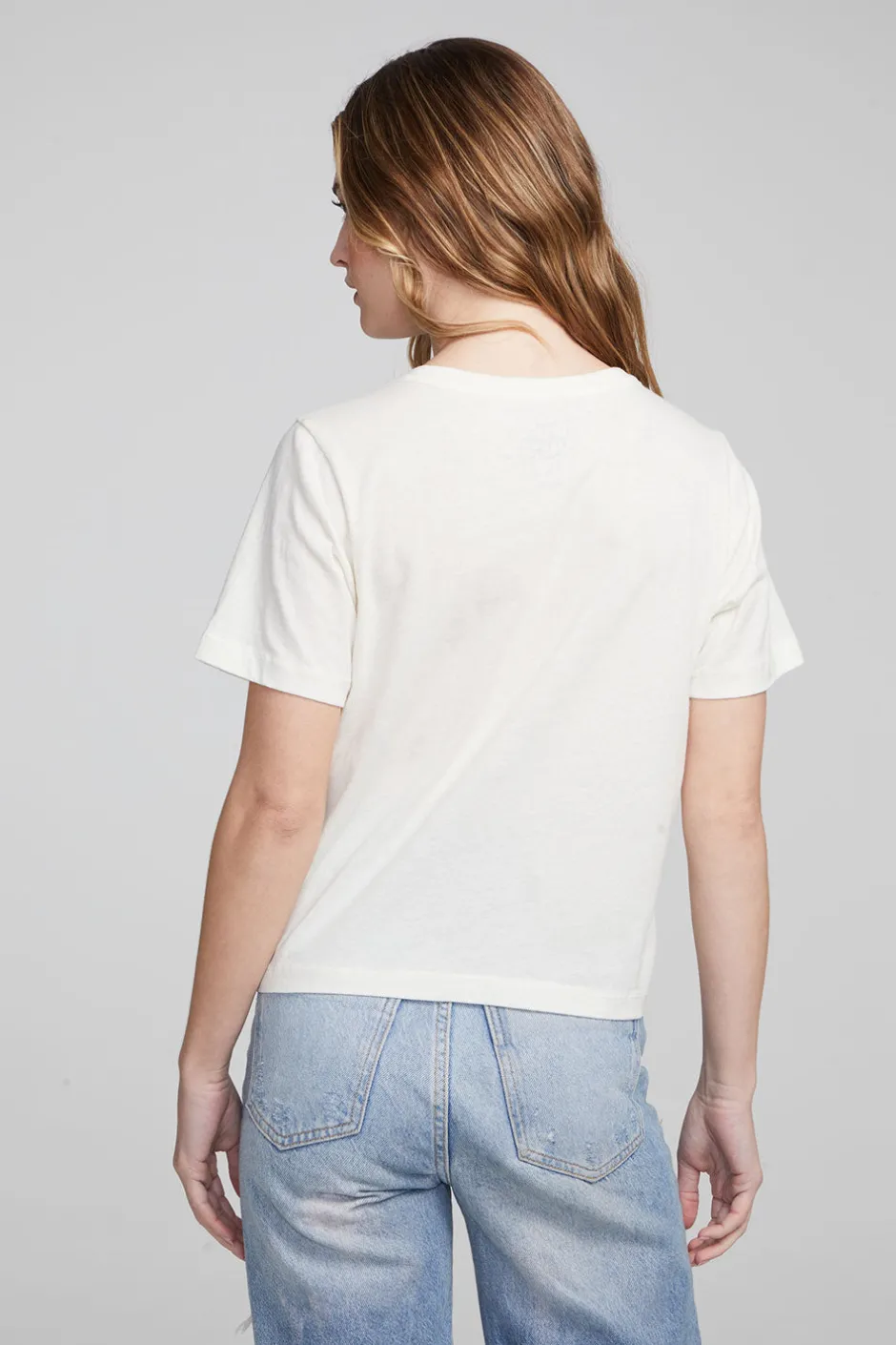 Women Chaser Brand Wine Short Sleeve Embroidery Tee