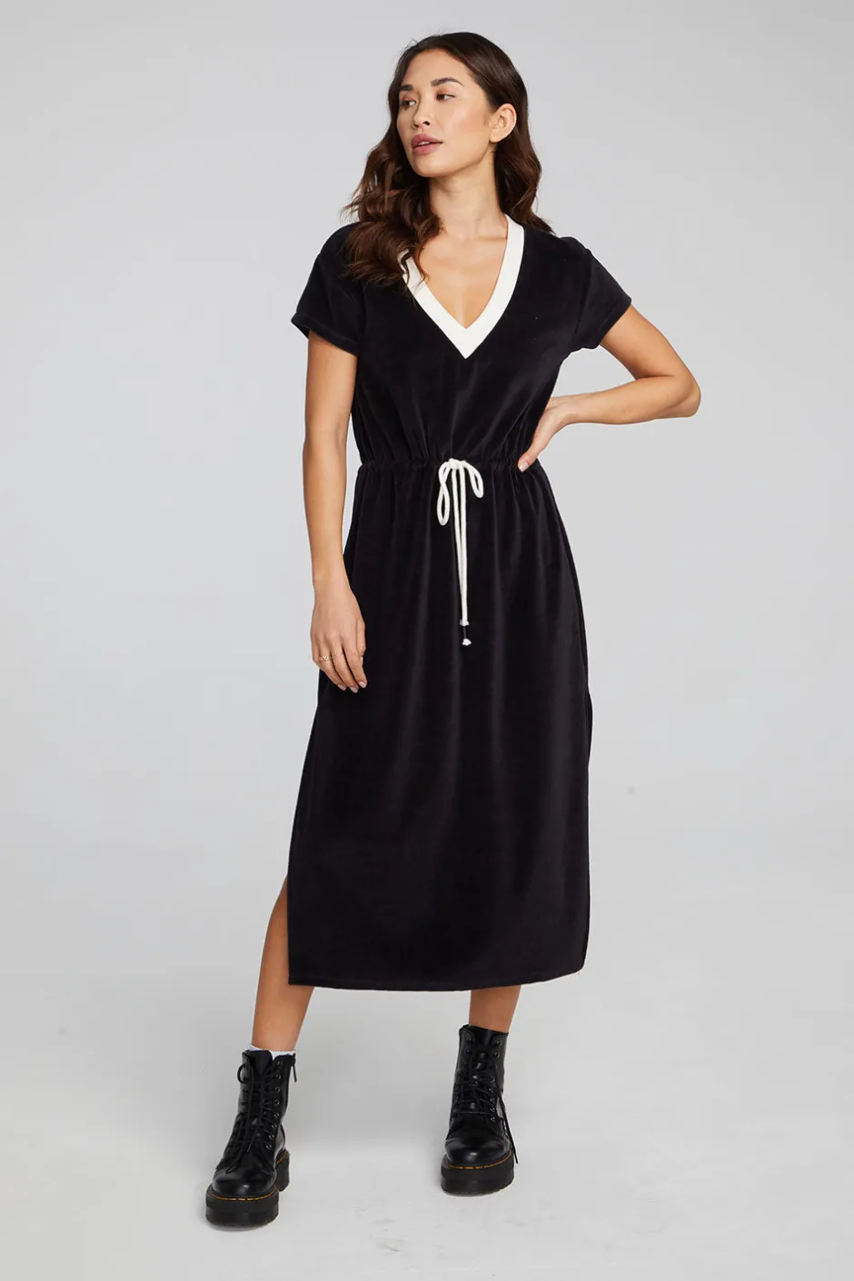 Women Chaser Brand Woods Shadow Black Dress